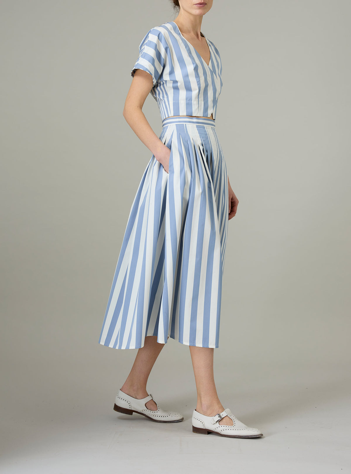 Bianca Vest - Lido Stripes - Storm Blue
