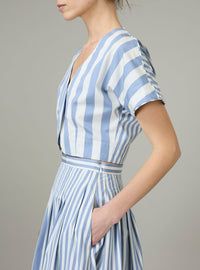 Bianca Vest - Lido Stripes - Storm Blue