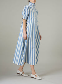 Venetia Dress - Lido Stripes - Storm Blue