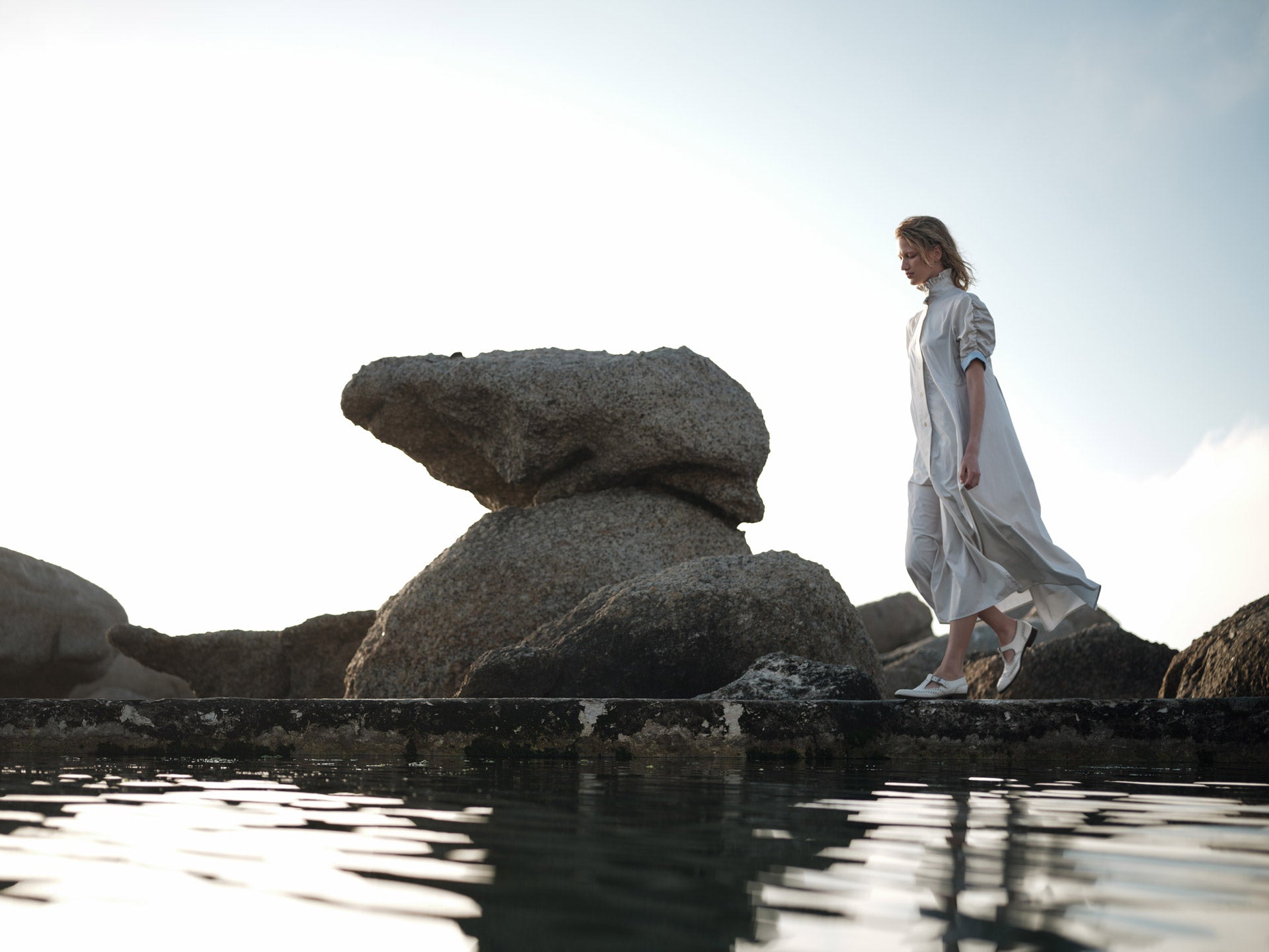 Venetia Dress - Lady Poplin - Turtle Dove – Thierry Colson