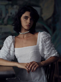Artemisia Dress - Off White - Gilded Age Ruffles