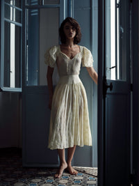 Pamela Skirt - Tender Yellow - Floral Eyelet