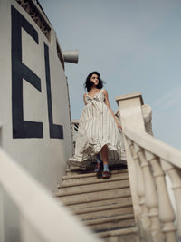 Valentina dress - Yellow & Grey - Capri Stripes