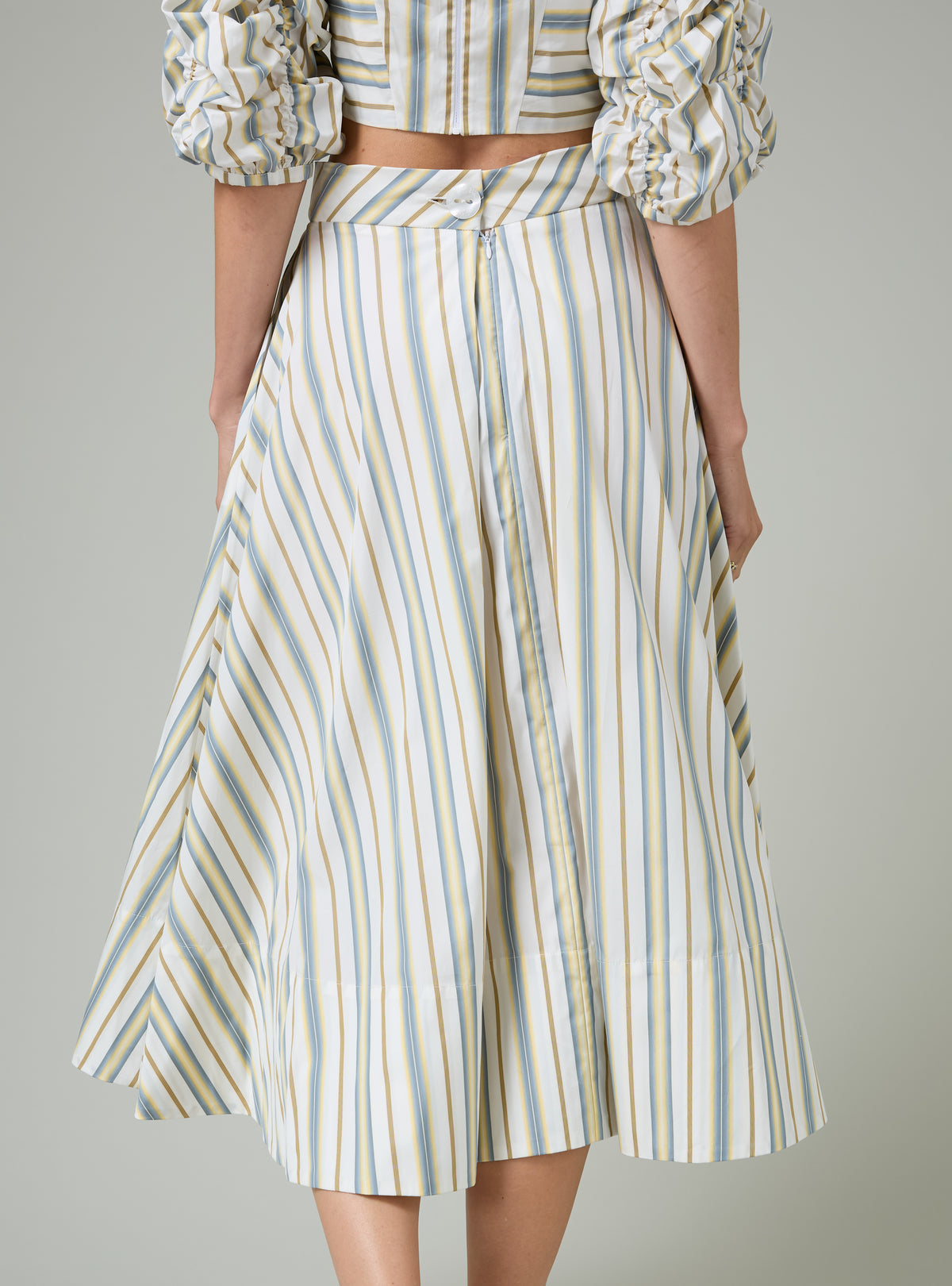 Wynona skirt - Yellow & Grey - Capri Stripes