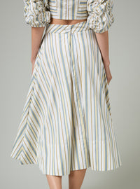 Wynona skirt - Yellow & Grey - Capri Stripes