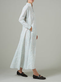 Parvati Voile Kaftan - Elizabethan Block print - Mint