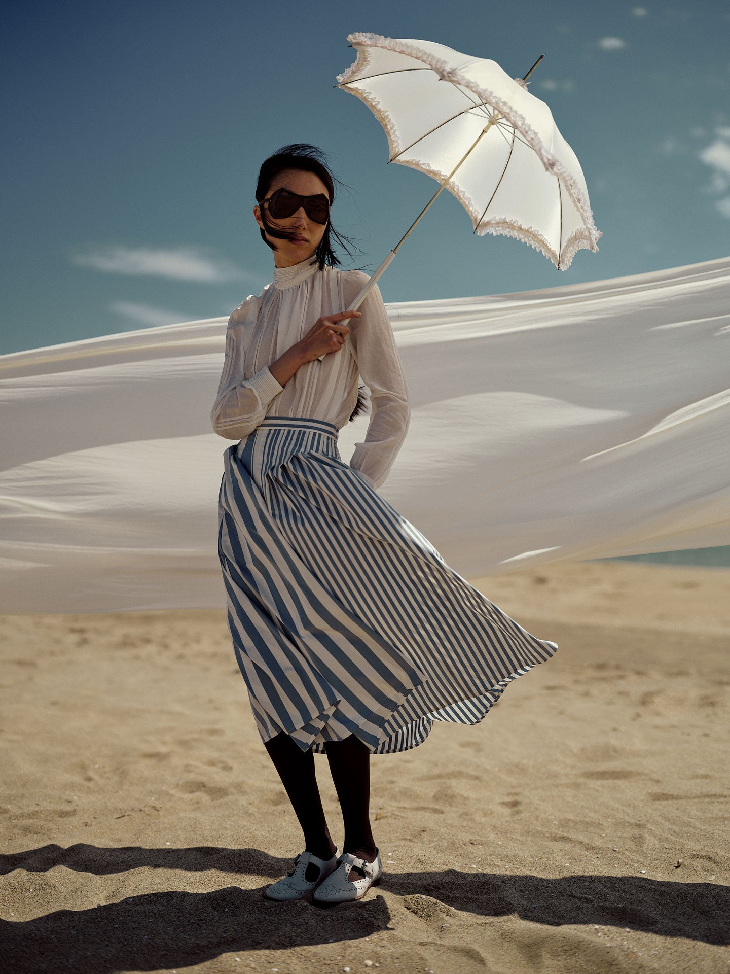 Teresa Blouse & Zazou lido Skirt by Thierry Colson shooting by Stephane Gautronneau