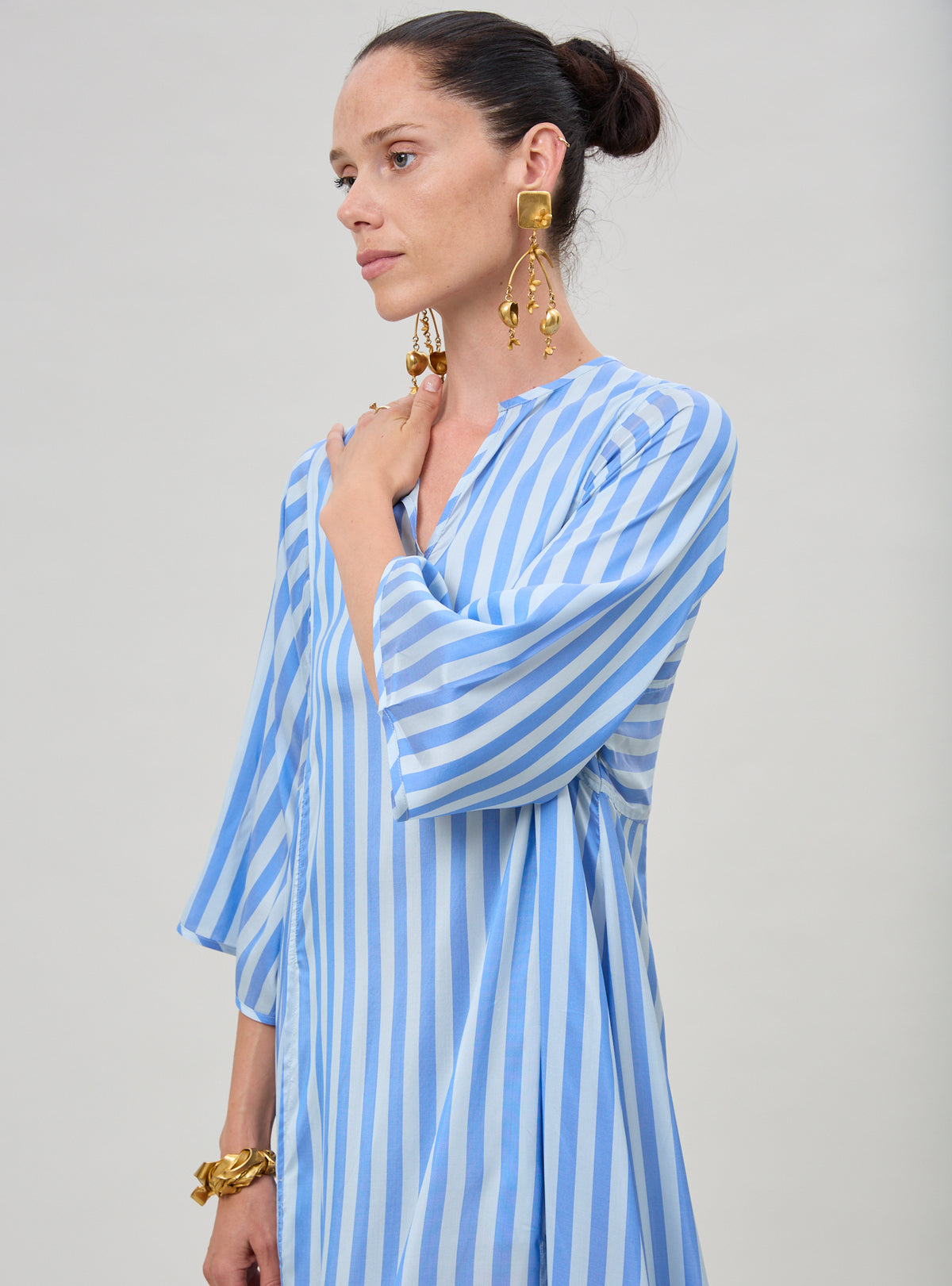 Rachel Kaftan - Bouboulina Stripes - Sapphire & Pearl Grey