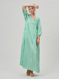Rachel Kaftan - Bouboulina Stripes - Emerald & Light Grey