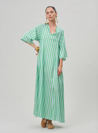 Rachel Kaftan - Bouboulina Stripes - Emerald & Light Grey