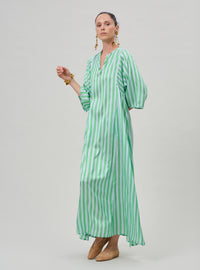 Rachel Kaftan - Bouboulina Stripes - Emerald & Light Grey