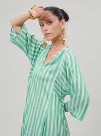 Rachel Kaftan - Bouboulina Stripes - Emerald & Light Grey