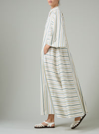 Rachel Long dress - Yellow & Grey - Capri Stripes