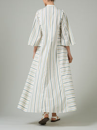 Rachel Long dress - Yellow & Grey - Capri Stripes
