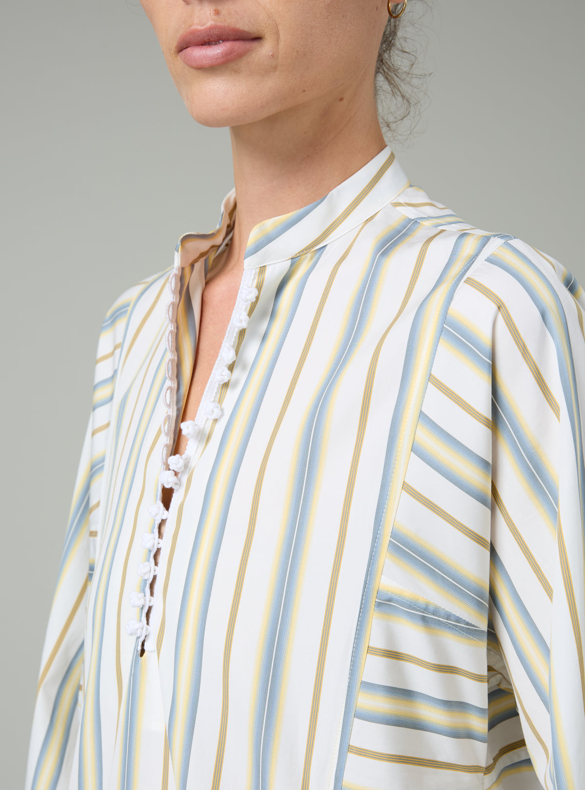 Rachel Long dress - Yellow & Grey - Capri Stripes