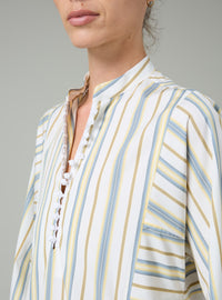 Rachel Long dress - Yellow & Grey - Capri Stripes