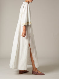 Rachel long Kaftan - Palazzo Embroidery - Nile Green