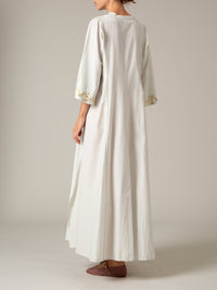 Rachel long Kaftan - Palazzo Embroidery - Nile Green