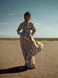 Sacha Robe-Dress - Lido Stripes - Tobacco