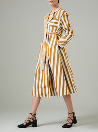 Sacha Robe-Dress - Lido Stripes - Tobacco