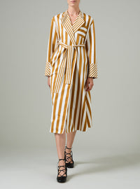 Sacha Robe-Dress - Lido Stripes - Tobacco