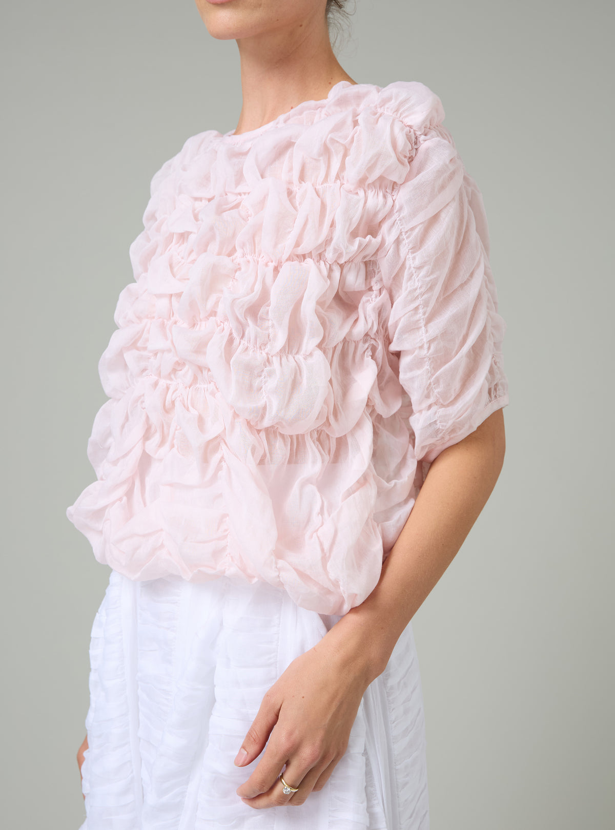 Sophia T-Shirt  Lotus Pink - Gilded Age Ruffles