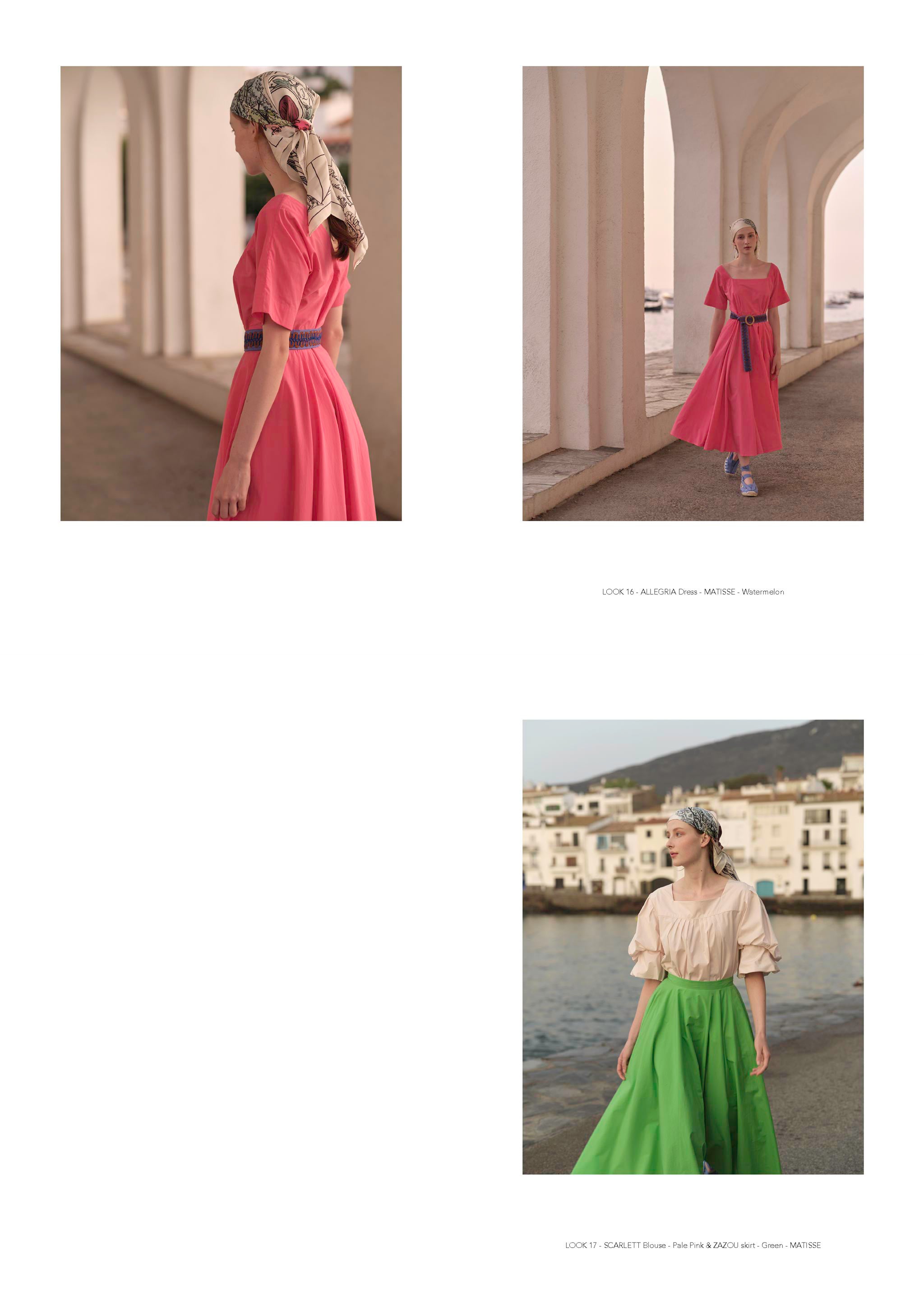 Thierry Colson Spring Summer 2024 Collection - Matisse, Allegria dress, Scarlett Blouse & Zazou Skirt 