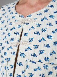 Aloïs Vest - Cottage Block-print - Delft Blues