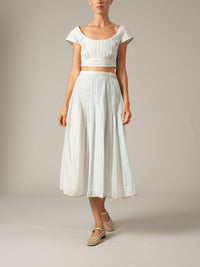 Badani Top - Delphi Chanderi - Nile Green