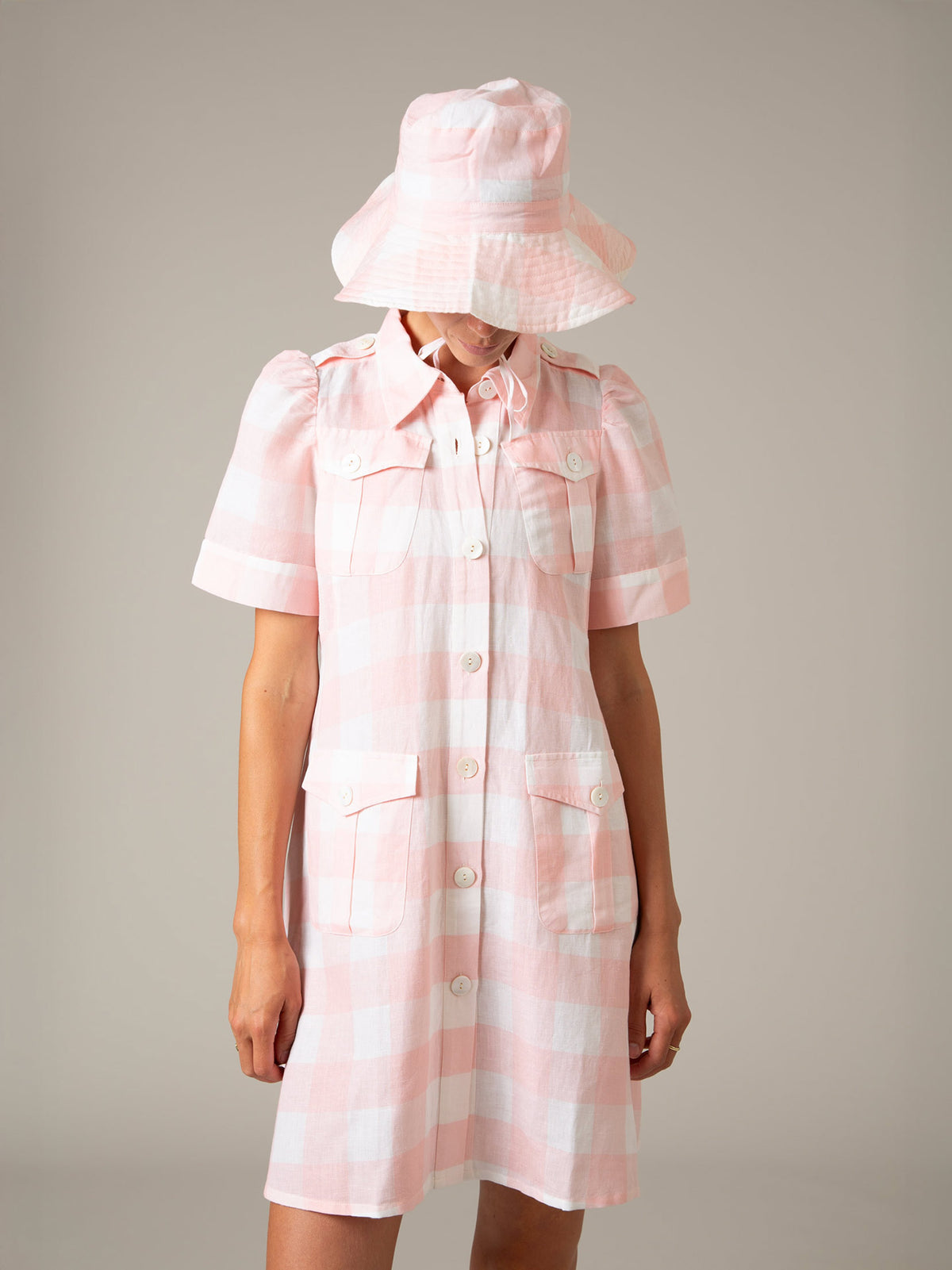 Boa mini Dress - Safari Vichy - Pink