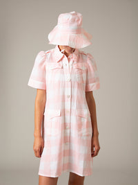 Boa mini Dress - Safari Vichy - Pink