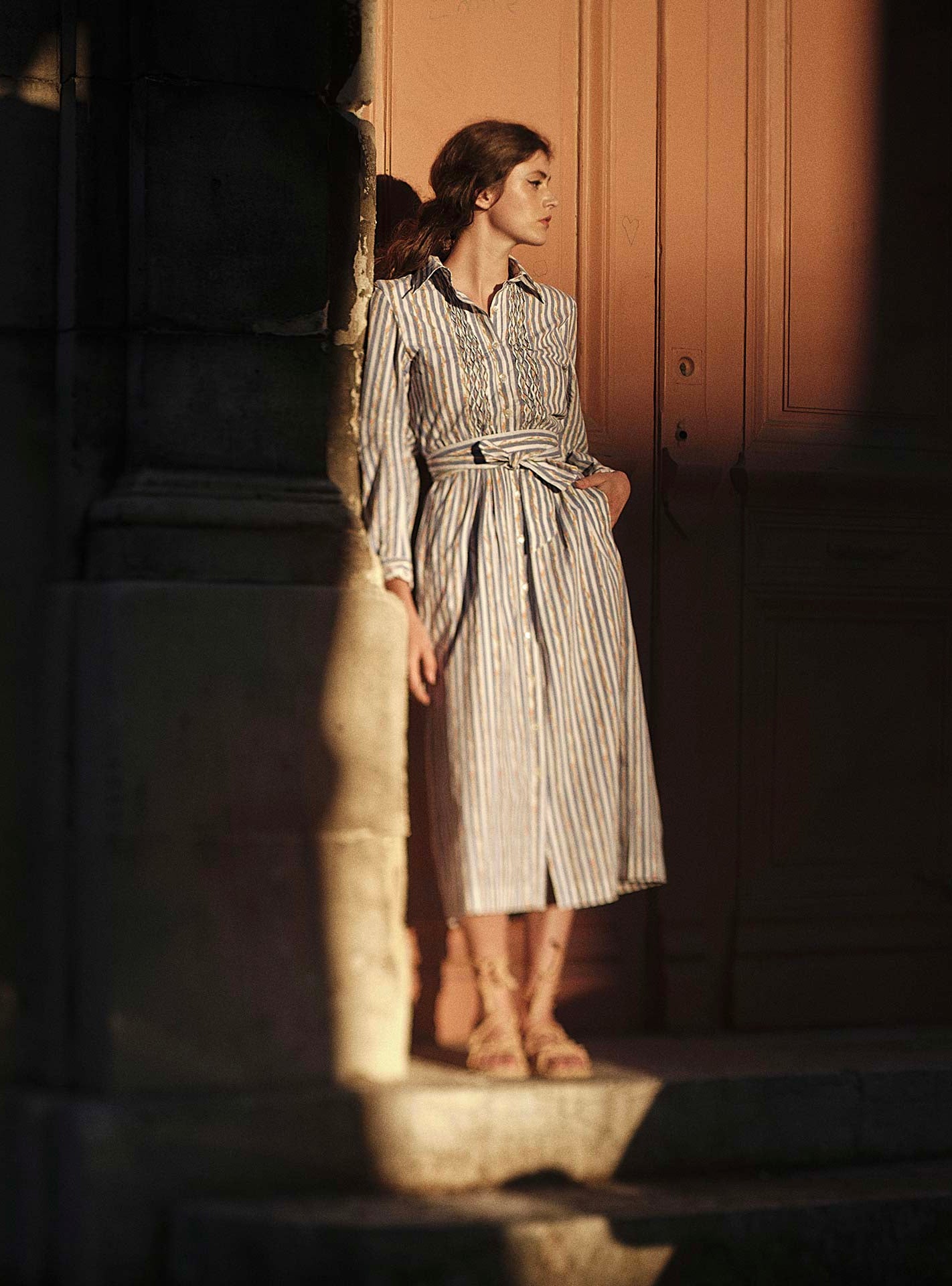 Anna wearing a Wilda Shirt Dress by Thierry Colson photographed by Stéphane Gautronneau