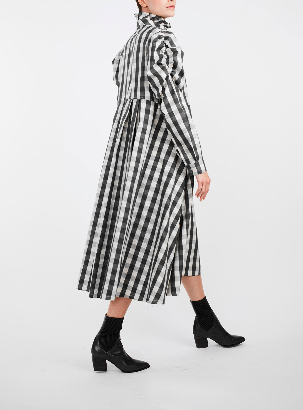 Winter Shirt Dress - Black & White