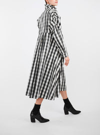 Winter Shirt Dress - Black & White