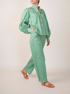 Large view of Yana Mayfair Green/Pea Green Blouse by Thierry Colson