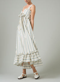 Valentina dress - Yellow & Grey - Capri Stripes