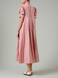 Venetia dress - Biscuit & Pink - Capri Stripes