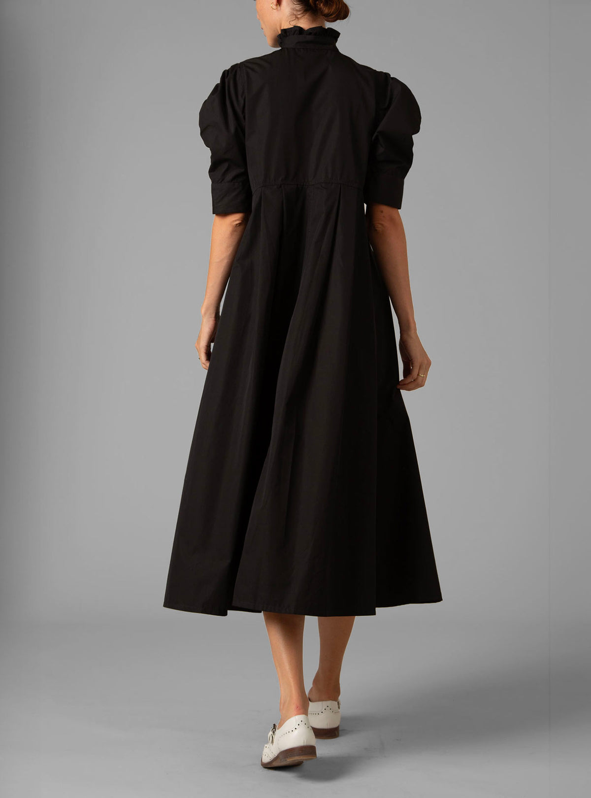Venetia Dress - Plain Poplin - Black