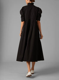 Venetia Dress - Plain Poplin - Black