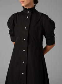 Venetia Dress - Plain Poplin - Black