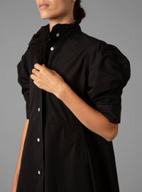 Venetia Dress - Plain Poplin - Black
