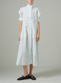 Venetia Dress - Elizabethan Block Print - Mint