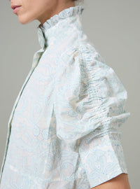 Venetia Dress - Elizabethan Block Print - Mint