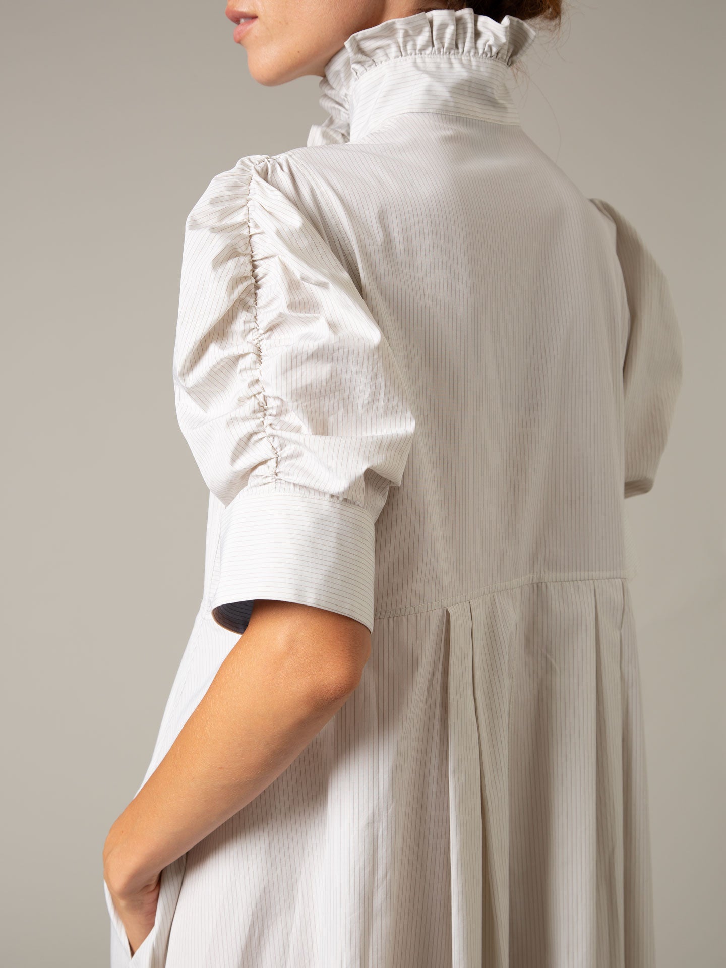 Venetia Dress - Lady Poplin - Turtle Dove – Thierry Colson