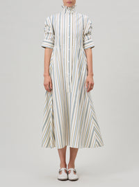 Venetia dress - Yellow & Grey - Capri Stripes