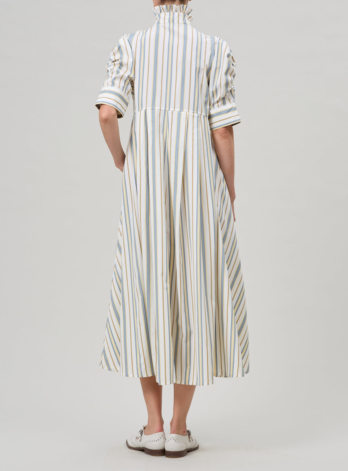 Venetia dress - Yellow & Grey - Capri Stripes