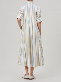 Venetia dress - Yellow & Grey - Capri Stripes