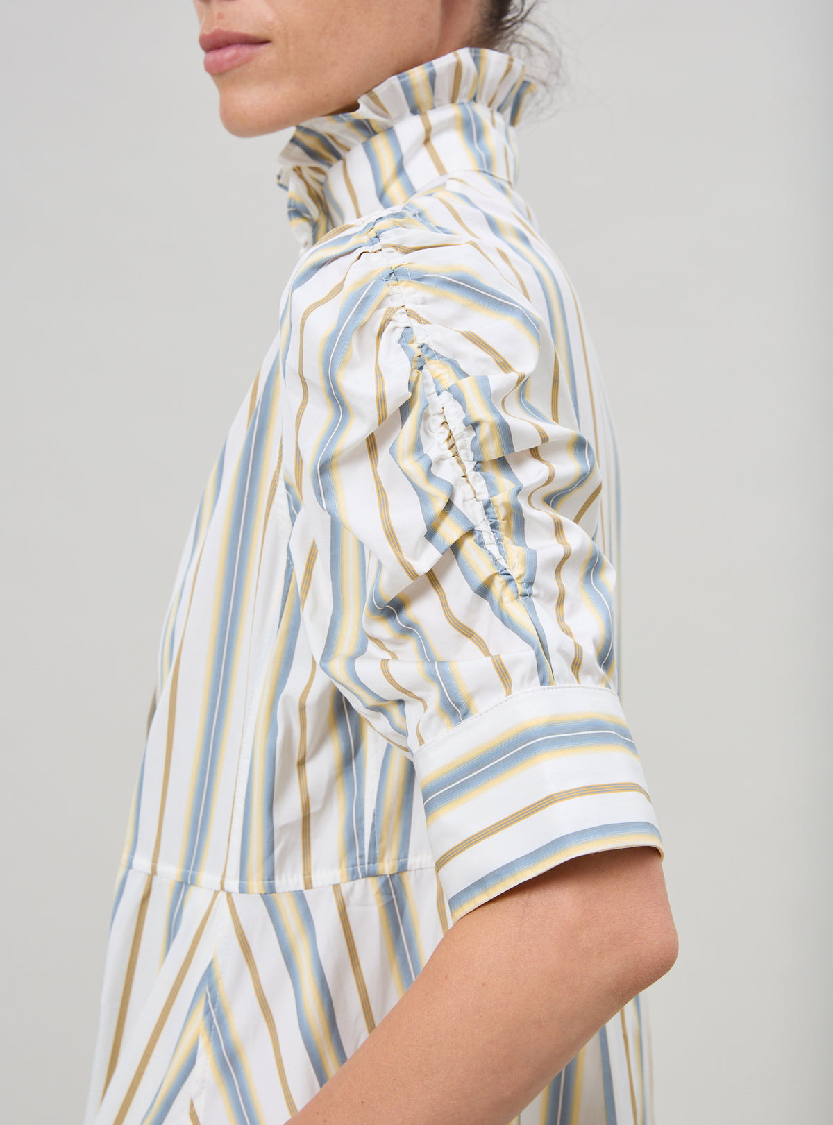 Venetia dress - Yellow & Grey - Capri Stripes
