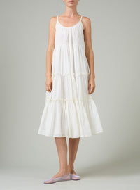 Veruschka Dress - Wild Flower Embroidery - Off-White