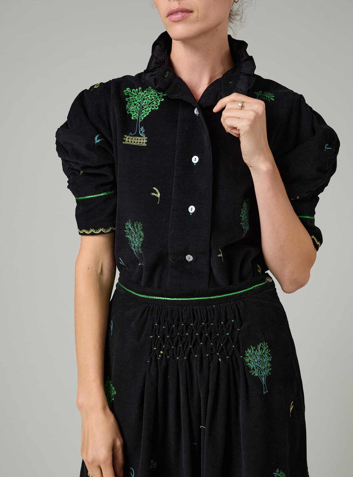 Vita Blouse - Pavilion Embroidery - Black